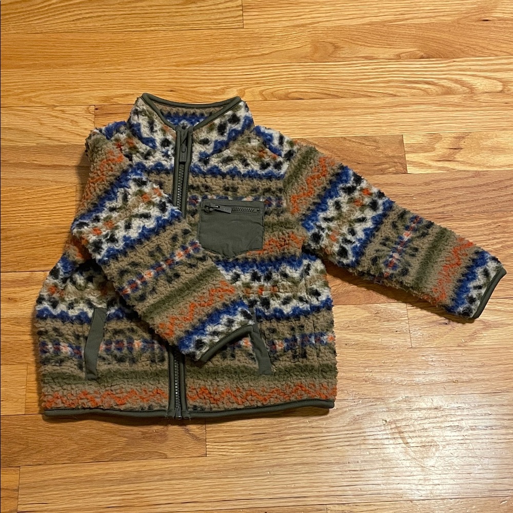 Old Navy Toddler Patterned Fleece Jacket - Multicolor